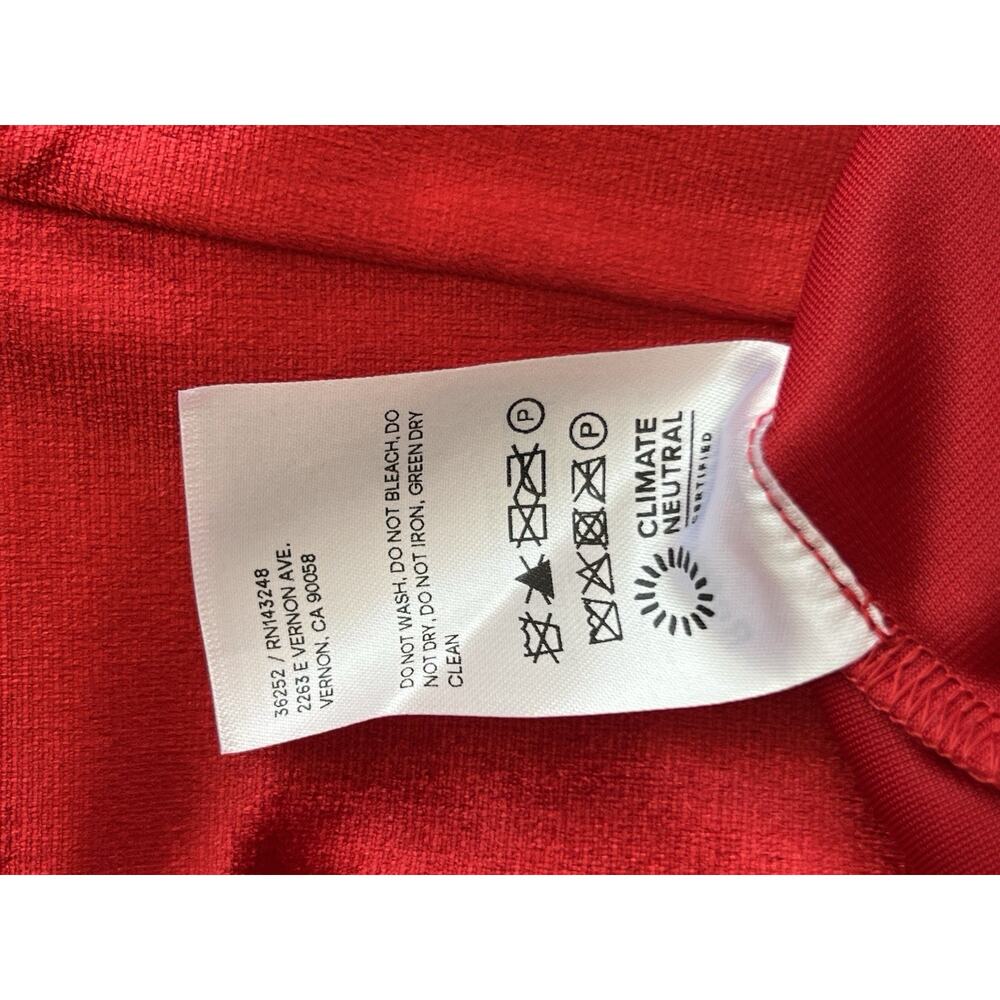 NWT Reformation Merel Velvet Midi Dress in Cherry Red Size XL Low Back NEW - Picture 9 of 9